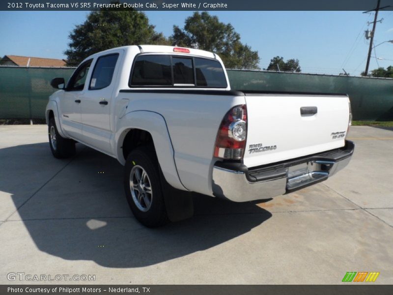 Super White / Graphite 2012 Toyota Tacoma V6 SR5 Prerunner Double Cab