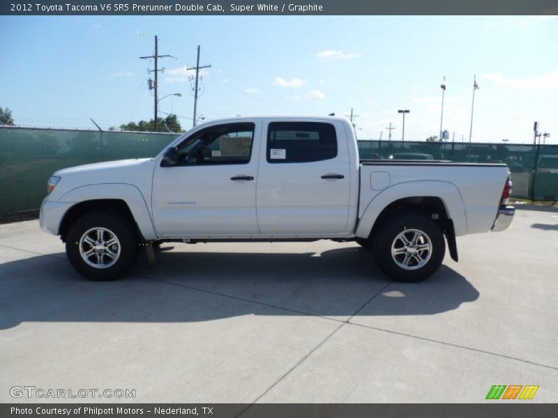 Super White / Graphite 2012 Toyota Tacoma V6 SR5 Prerunner Double Cab
