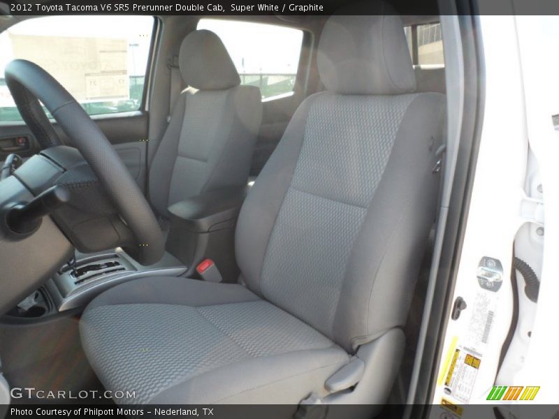 Super White / Graphite 2012 Toyota Tacoma V6 SR5 Prerunner Double Cab