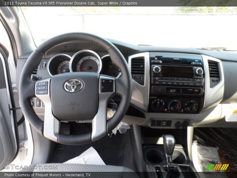 Super White / Graphite 2012 Toyota Tacoma V6 SR5 Prerunner Double Cab