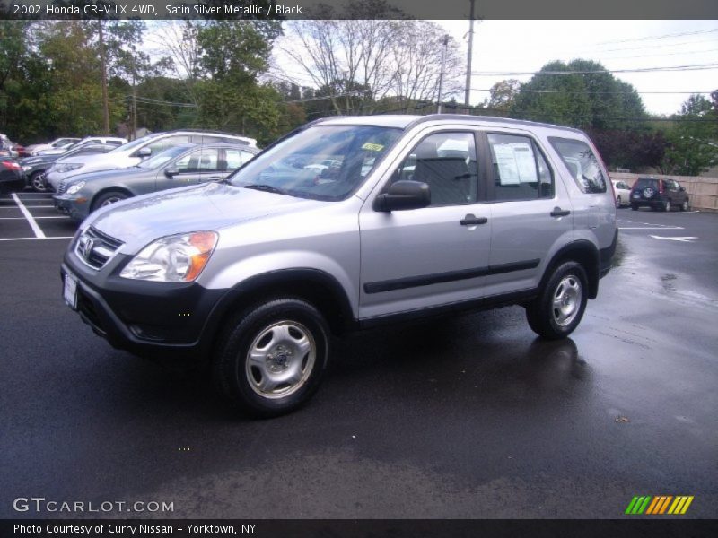 Satin Silver Metallic / Black 2002 Honda CR-V LX 4WD