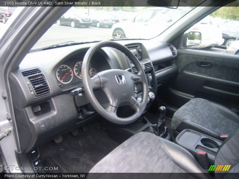 Satin Silver Metallic / Black 2002 Honda CR-V LX 4WD