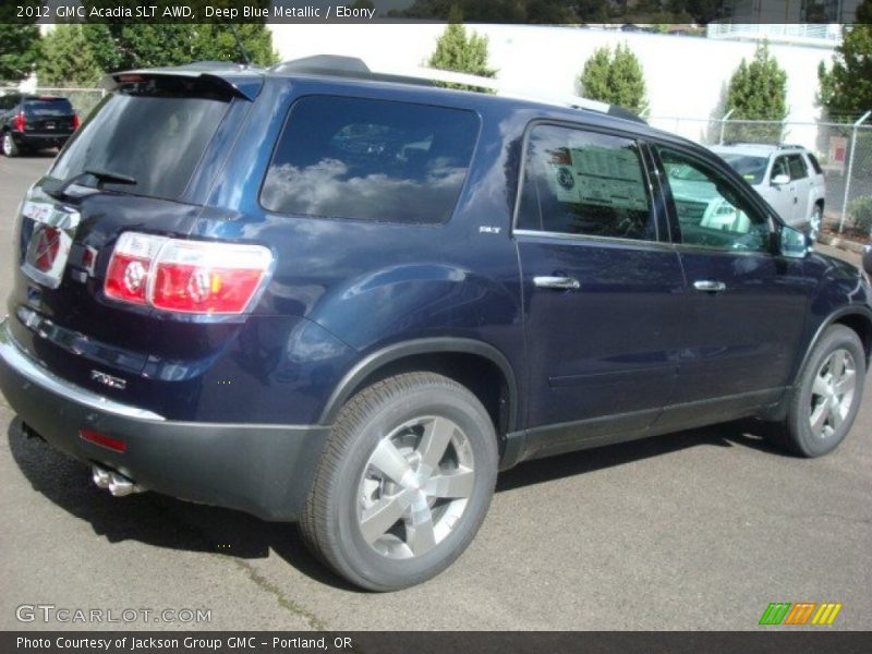 Deep Blue Metallic / Ebony 2012 GMC Acadia SLT AWD