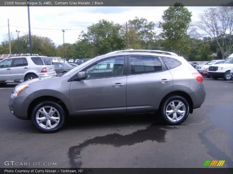 Gotham Gray Metallic / Black 2008 Nissan Rogue SL AWD