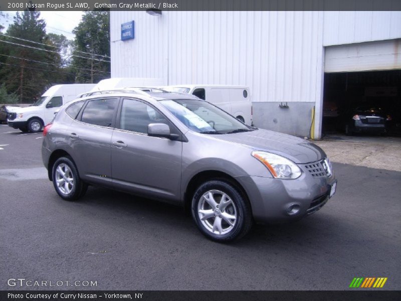 Gotham Gray Metallic / Black 2008 Nissan Rogue SL AWD