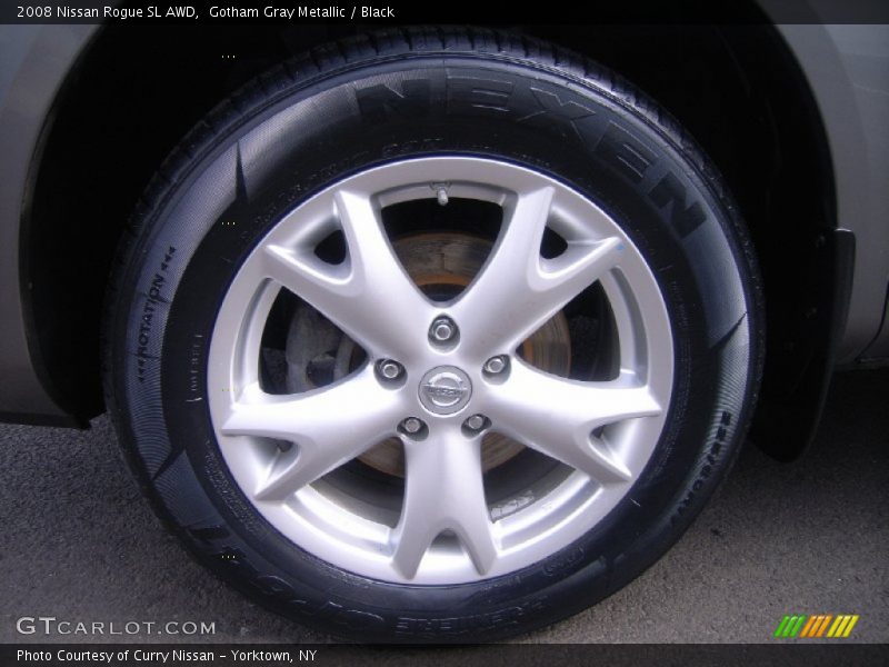 Gotham Gray Metallic / Black 2008 Nissan Rogue SL AWD