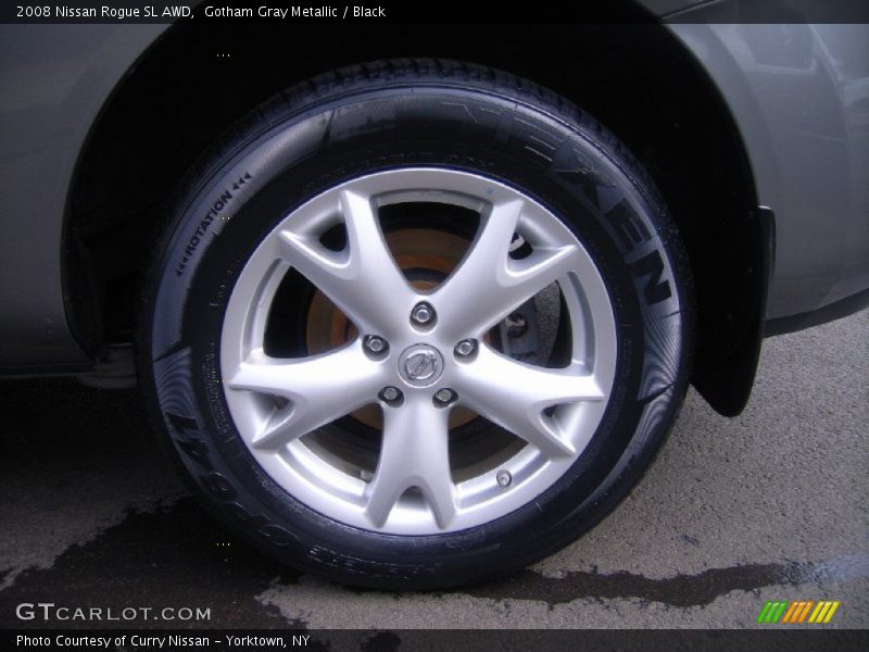 Gotham Gray Metallic / Black 2008 Nissan Rogue SL AWD