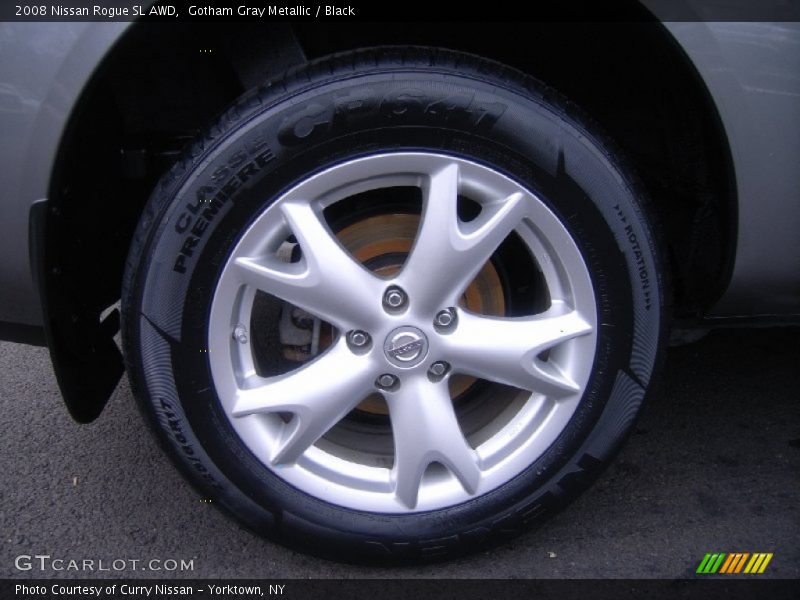 Gotham Gray Metallic / Black 2008 Nissan Rogue SL AWD