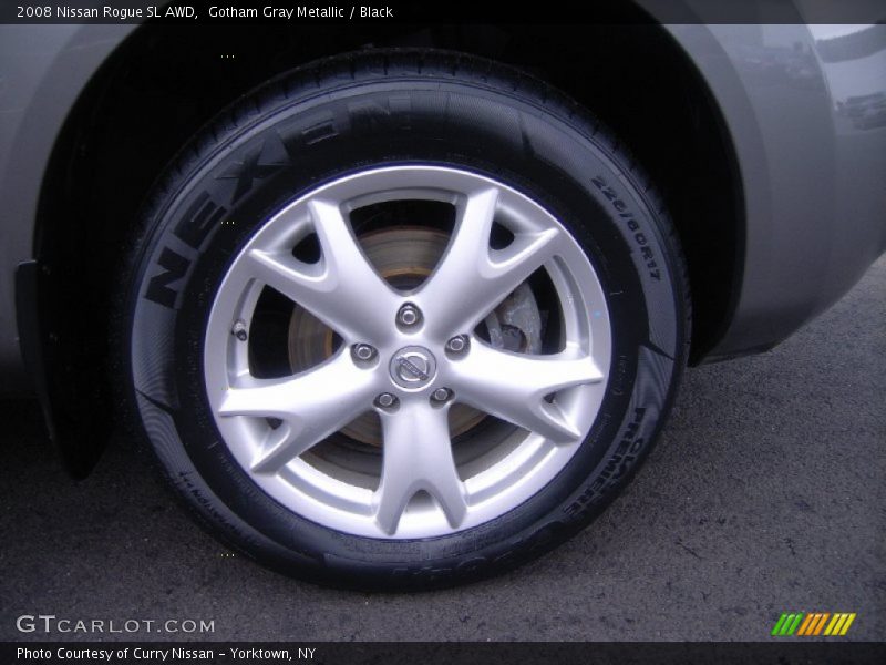 Gotham Gray Metallic / Black 2008 Nissan Rogue SL AWD