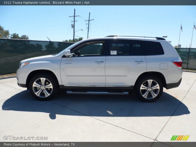 Blizzard White Pearl / Ash 2012 Toyota Highlander Limited
