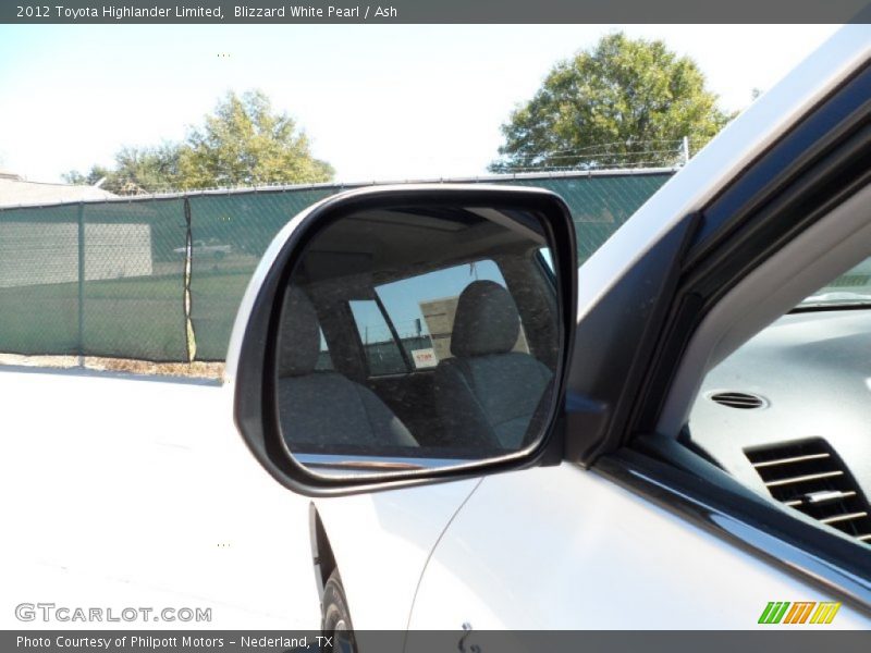 Blizzard White Pearl / Ash 2012 Toyota Highlander Limited