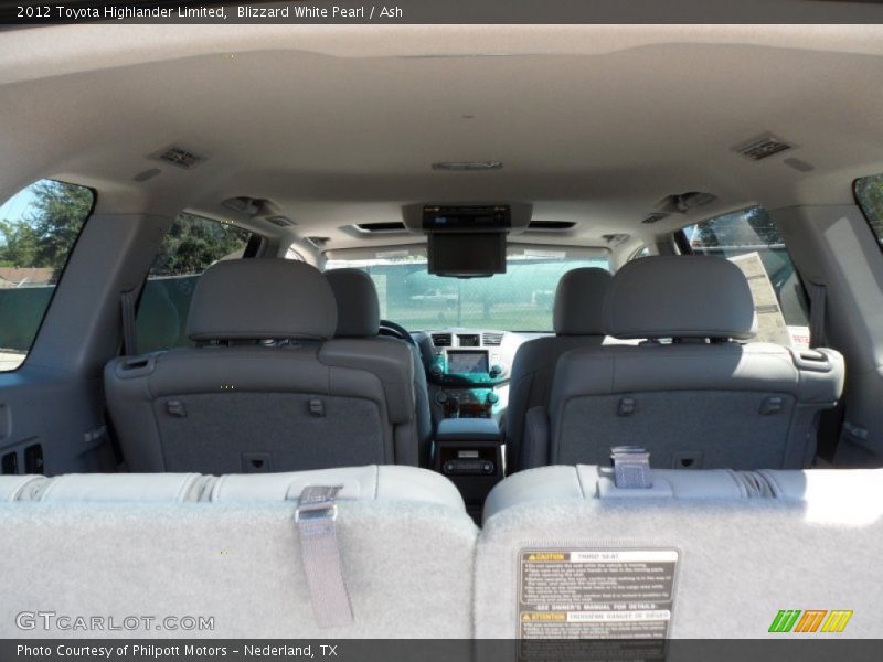 Blizzard White Pearl / Ash 2012 Toyota Highlander Limited