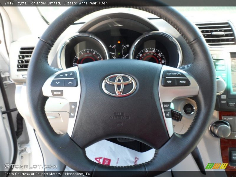 Blizzard White Pearl / Ash 2012 Toyota Highlander Limited