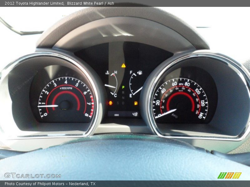 Blizzard White Pearl / Ash 2012 Toyota Highlander Limited