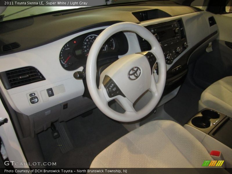 Super White / Light Gray 2011 Toyota Sienna LE