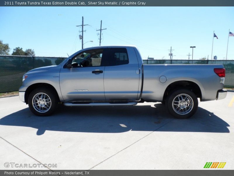 Silver Sky Metallic / Graphite Gray 2011 Toyota Tundra Texas Edition Double Cab