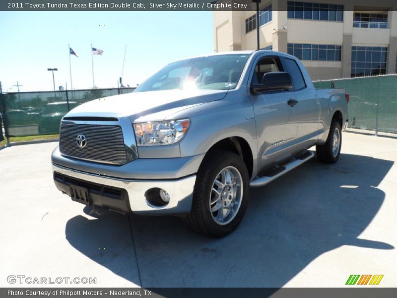 Silver Sky Metallic / Graphite Gray 2011 Toyota Tundra Texas Edition Double Cab