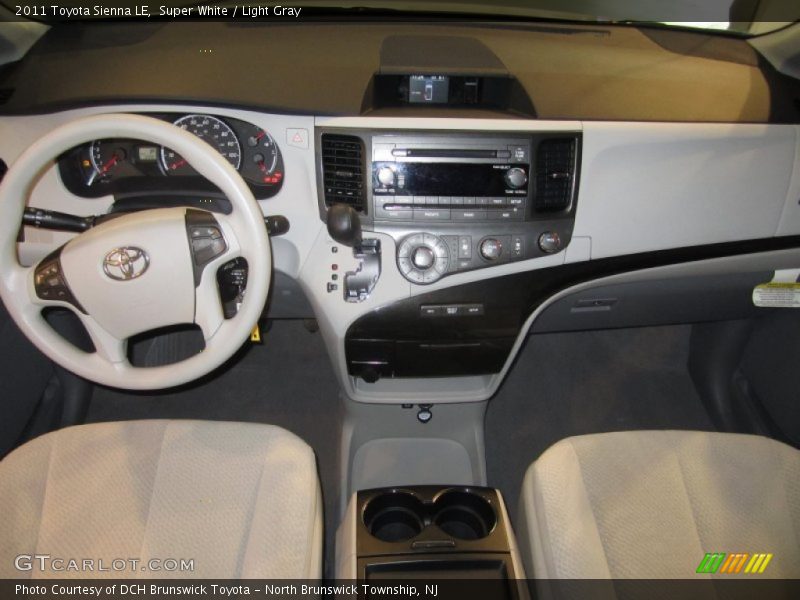 Super White / Light Gray 2011 Toyota Sienna LE