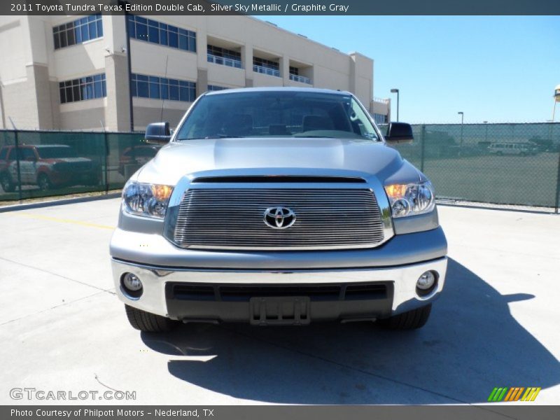 Silver Sky Metallic / Graphite Gray 2011 Toyota Tundra Texas Edition Double Cab