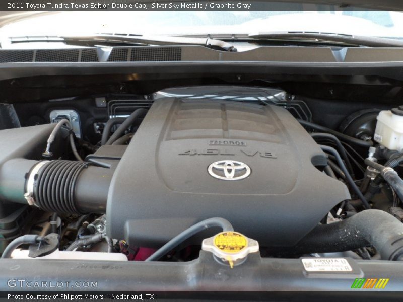 Silver Sky Metallic / Graphite Gray 2011 Toyota Tundra Texas Edition Double Cab