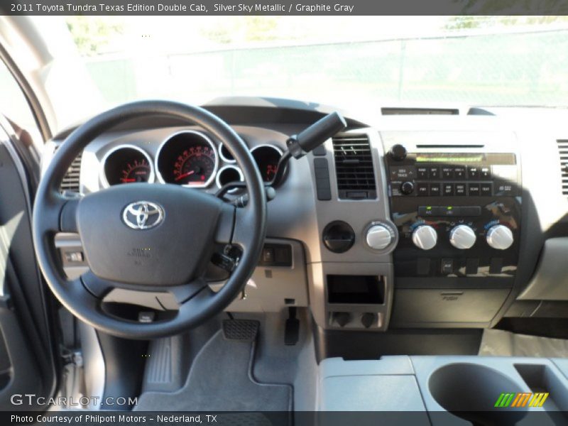 Silver Sky Metallic / Graphite Gray 2011 Toyota Tundra Texas Edition Double Cab