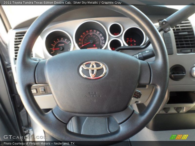 Silver Sky Metallic / Graphite Gray 2011 Toyota Tundra Texas Edition Double Cab