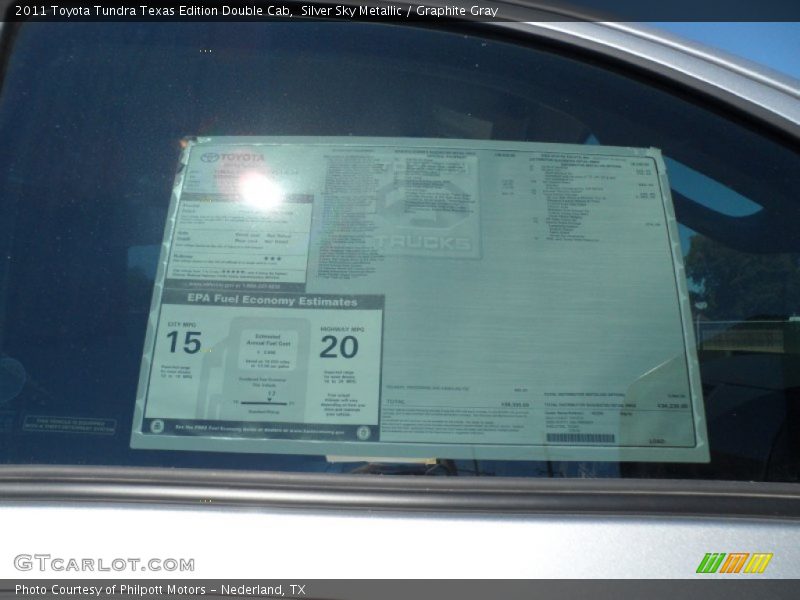 Silver Sky Metallic / Graphite Gray 2011 Toyota Tundra Texas Edition Double Cab