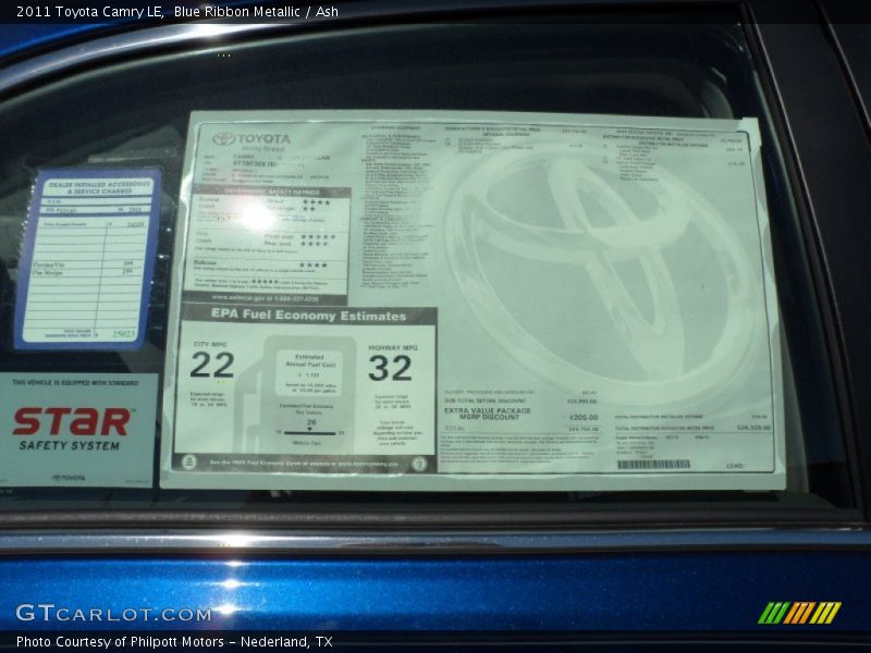 Blue Ribbon Metallic / Ash 2011 Toyota Camry LE