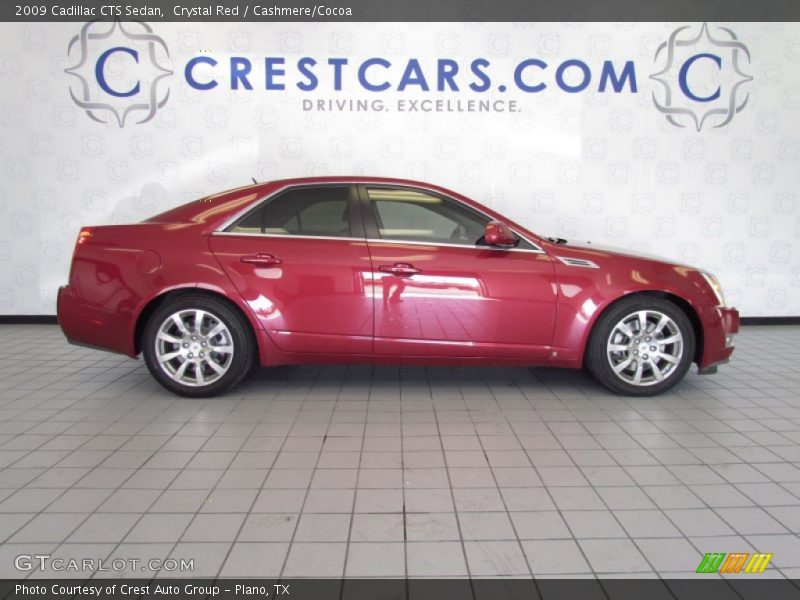 Crystal Red / Cashmere/Cocoa 2009 Cadillac CTS Sedan