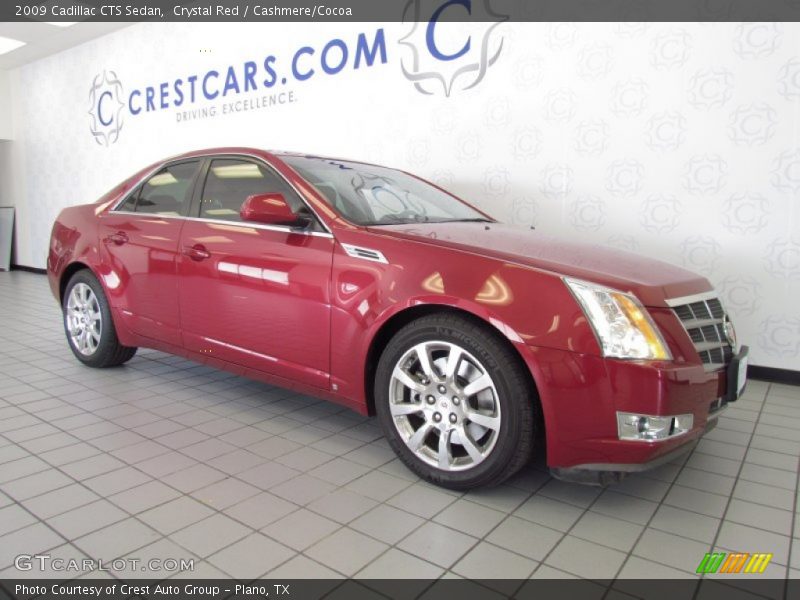 Crystal Red / Cashmere/Cocoa 2009 Cadillac CTS Sedan