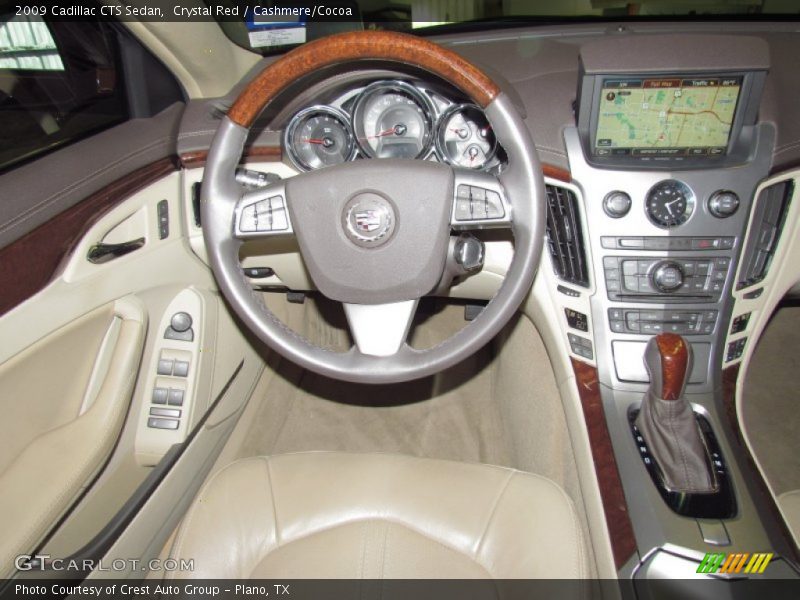 Crystal Red / Cashmere/Cocoa 2009 Cadillac CTS Sedan