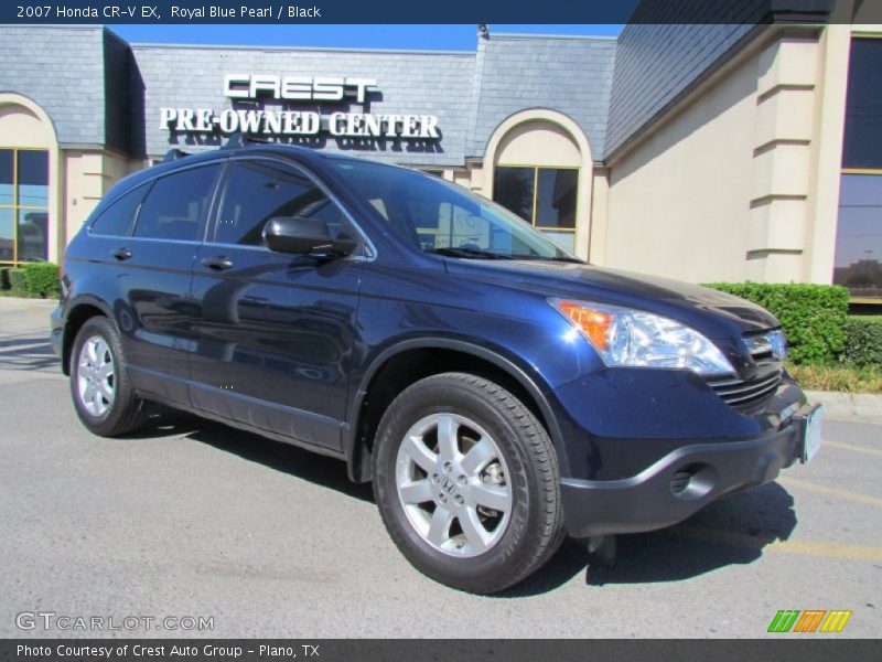 Royal Blue Pearl / Black 2007 Honda CR-V EX