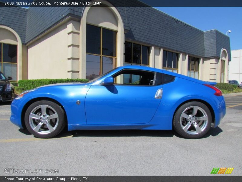 Monterey Blue / Black Cloth 2009 Nissan 370Z Coupe