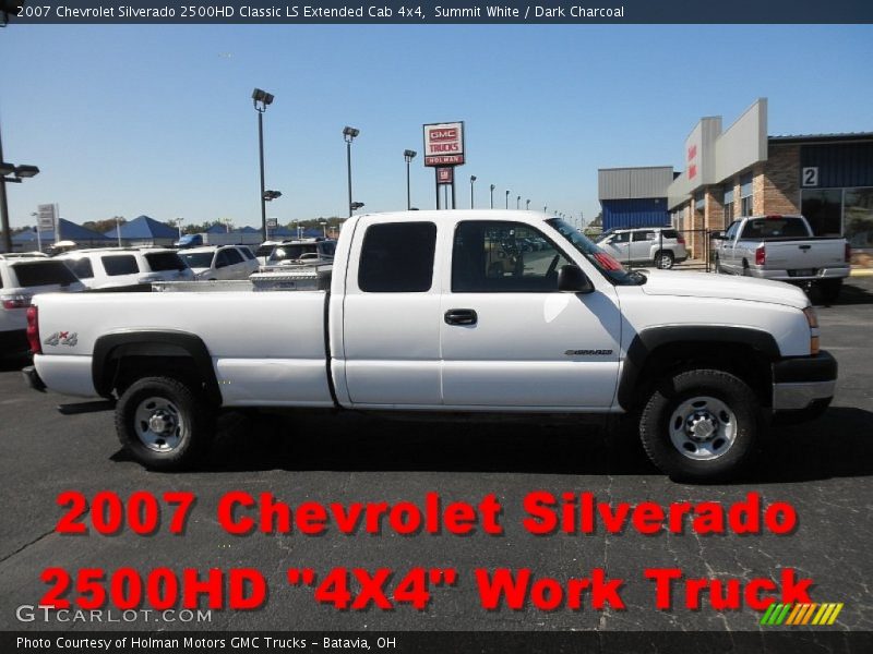 Summit White / Dark Charcoal 2007 Chevrolet Silverado 2500HD Classic LS Extended Cab 4x4