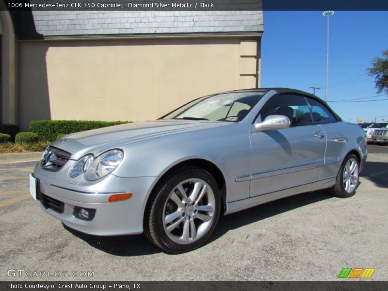 Diamond Silver Metallic / Black 2006 Mercedes-Benz CLK 350 Cabriolet