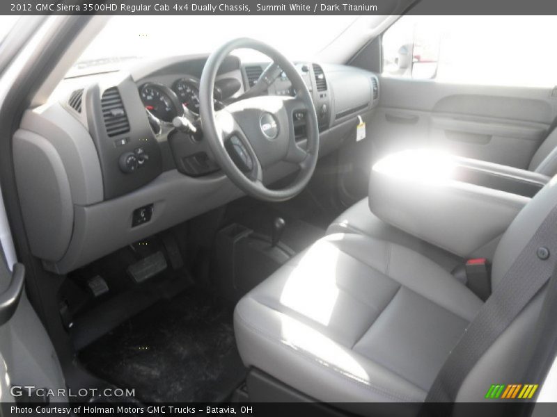Summit White / Dark Titanium 2012 GMC Sierra 3500HD Regular Cab 4x4 Dually Chassis