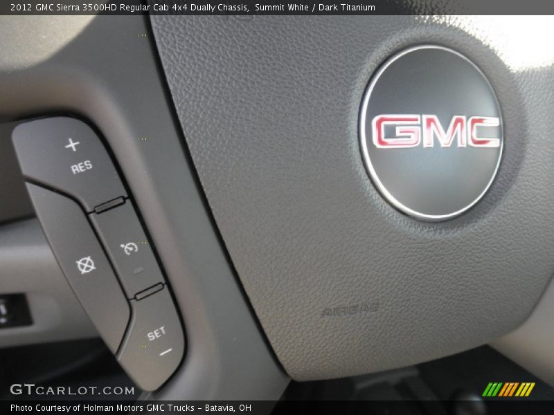 Summit White / Dark Titanium 2012 GMC Sierra 3500HD Regular Cab 4x4 Dually Chassis