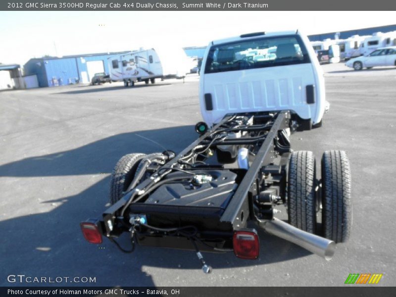 Summit White / Dark Titanium 2012 GMC Sierra 3500HD Regular Cab 4x4 Dually Chassis