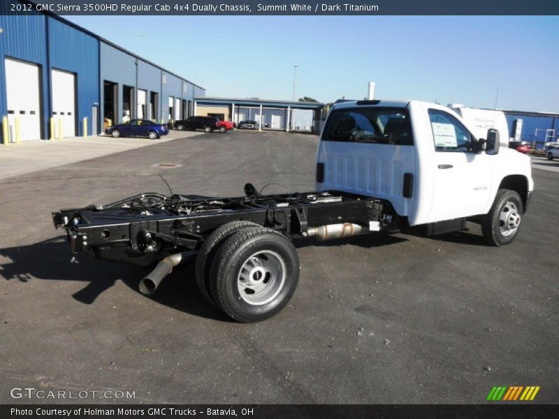  2012 Sierra 3500HD Regular Cab 4x4 Dually Chassis Summit White