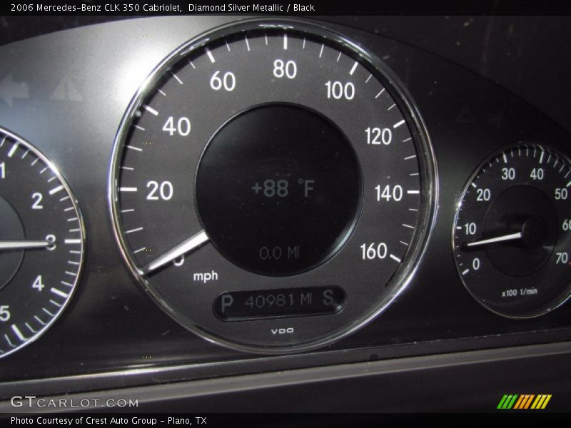 Diamond Silver Metallic / Black 2006 Mercedes-Benz CLK 350 Cabriolet
