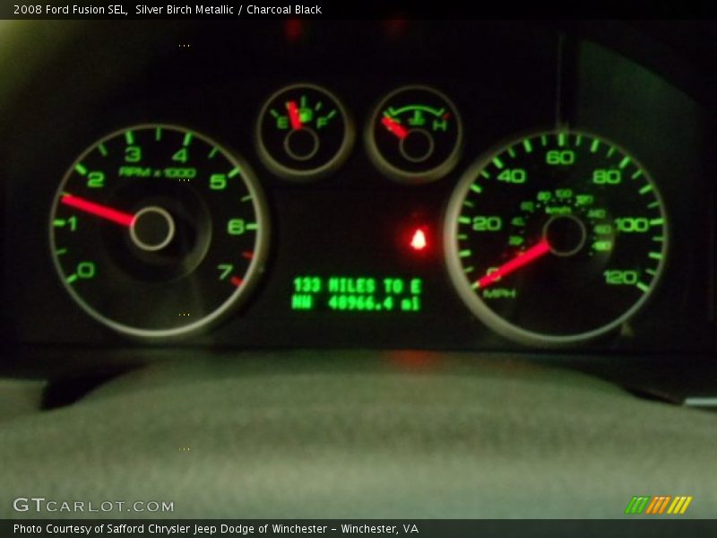 Silver Birch Metallic / Charcoal Black 2008 Ford Fusion SEL