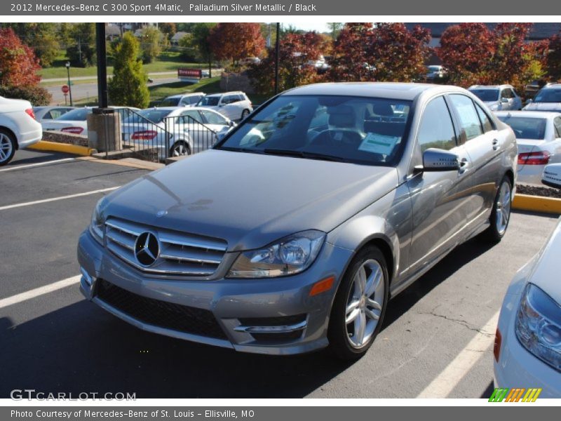 Palladium Silver Metallic / Black 2012 Mercedes-Benz C 300 Sport 4Matic