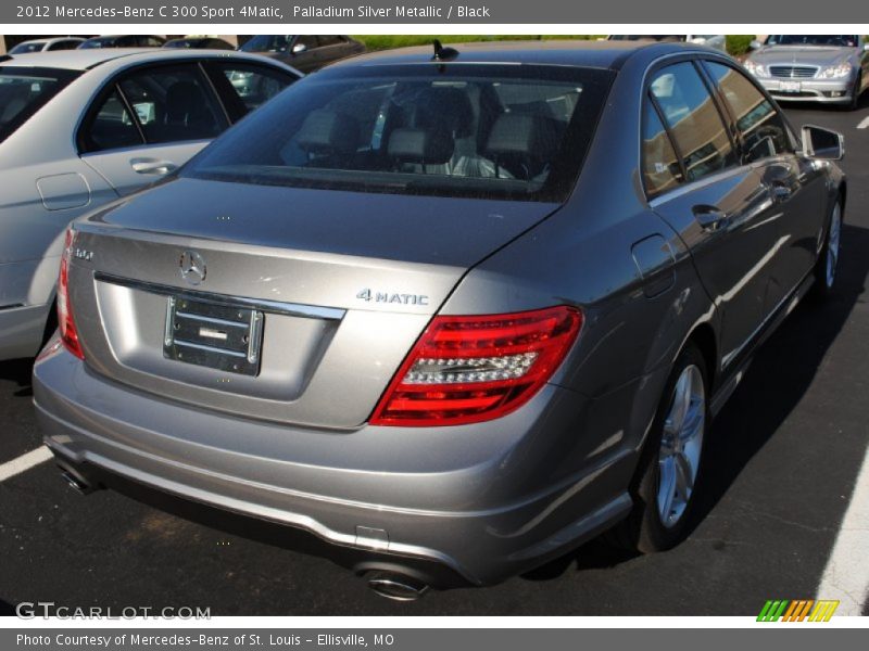 Palladium Silver Metallic / Black 2012 Mercedes-Benz C 300 Sport 4Matic