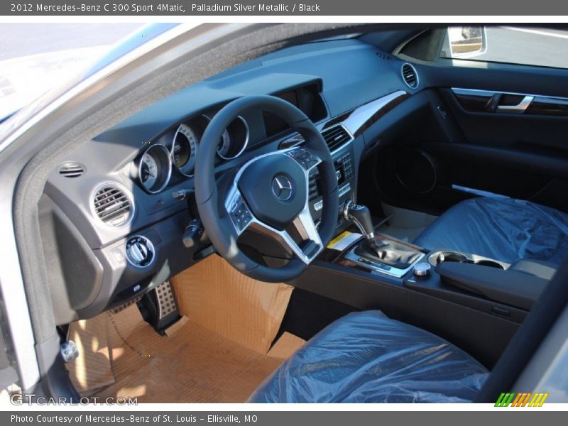 Palladium Silver Metallic / Black 2012 Mercedes-Benz C 300 Sport 4Matic