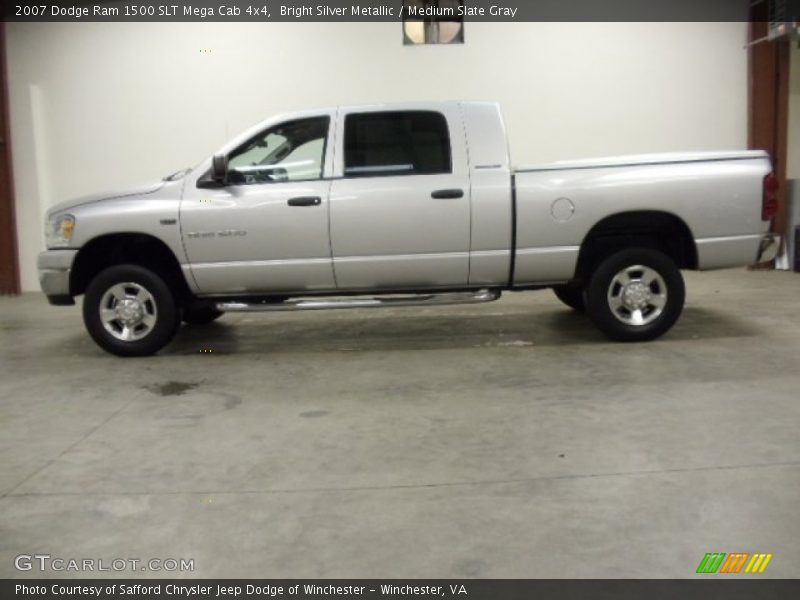 Bright Silver Metallic / Medium Slate Gray 2007 Dodge Ram 1500 SLT Mega Cab 4x4