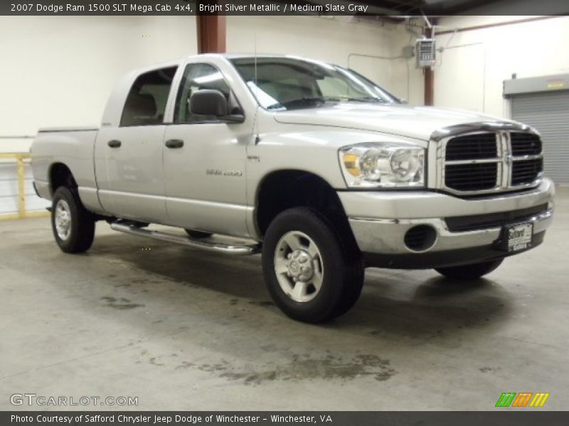 Bright Silver Metallic / Medium Slate Gray 2007 Dodge Ram 1500 SLT Mega Cab 4x4