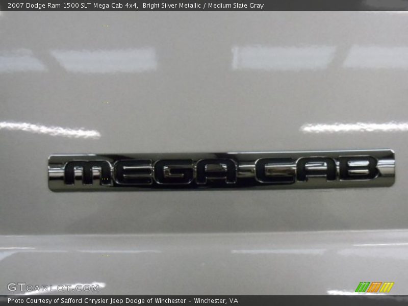 Bright Silver Metallic / Medium Slate Gray 2007 Dodge Ram 1500 SLT Mega Cab 4x4