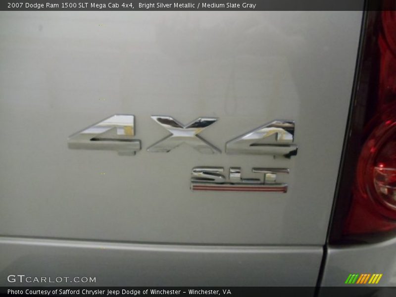 Bright Silver Metallic / Medium Slate Gray 2007 Dodge Ram 1500 SLT Mega Cab 4x4