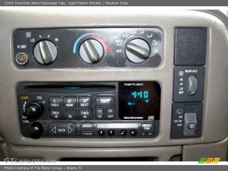 Controls of 2004 Astro Passenger Van