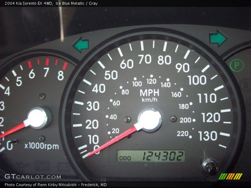 Ice Blue Metallic / Gray 2004 Kia Sorento EX 4WD